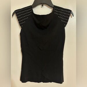 Black beaded sleeve top